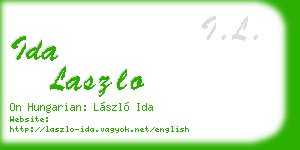 ida laszlo business card